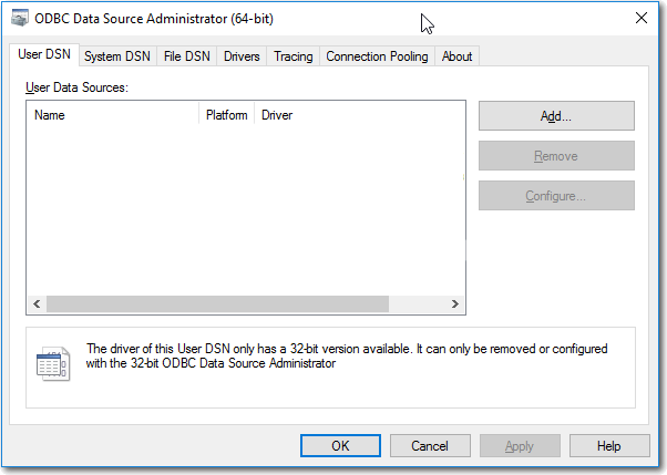 sqlite driver option does not show up for odbc in tableau mac